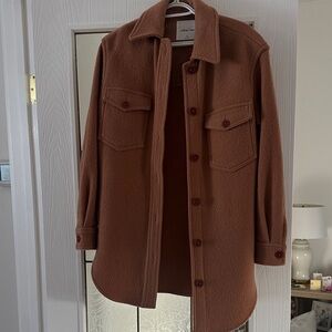 Aritzia Wilfred Tan Shirt Jacket